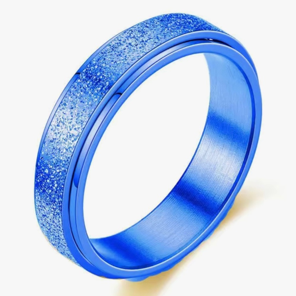 Blue Rotatable Anxiety Ring - Picture 2 of 2